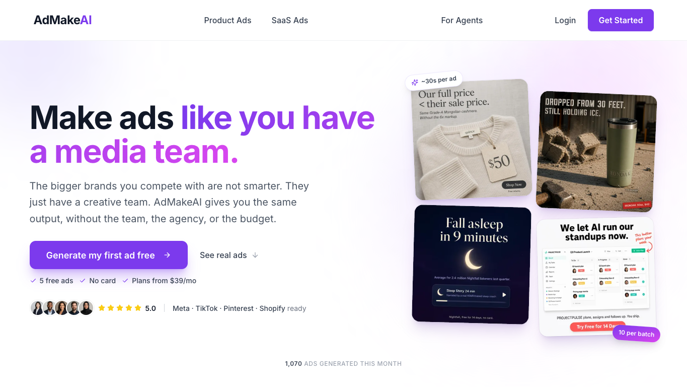AdMakeAI screenshot