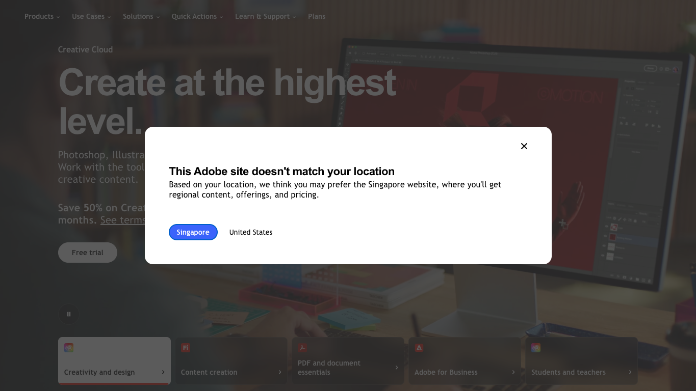 Adobe screenshot