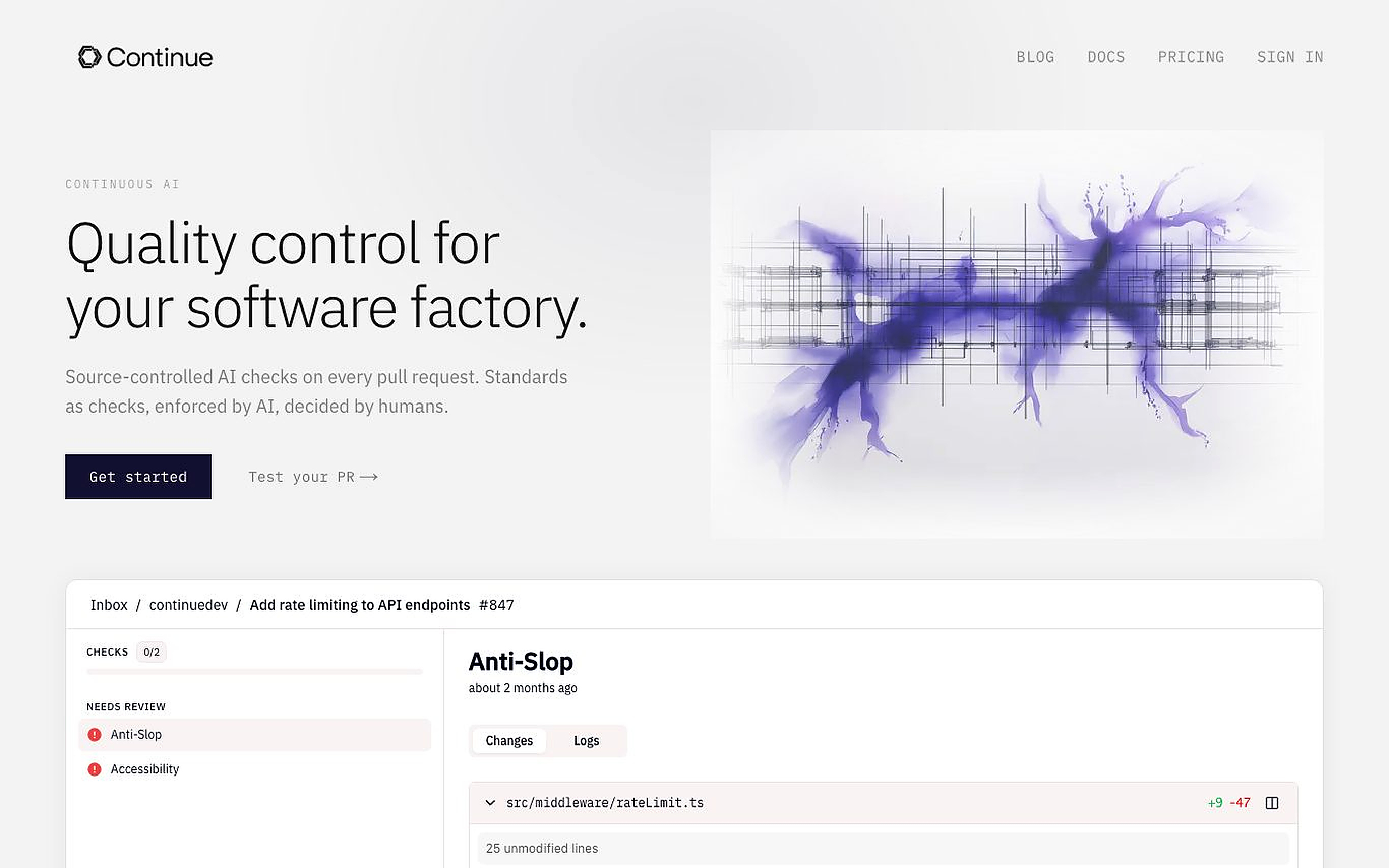 Continue screenshot