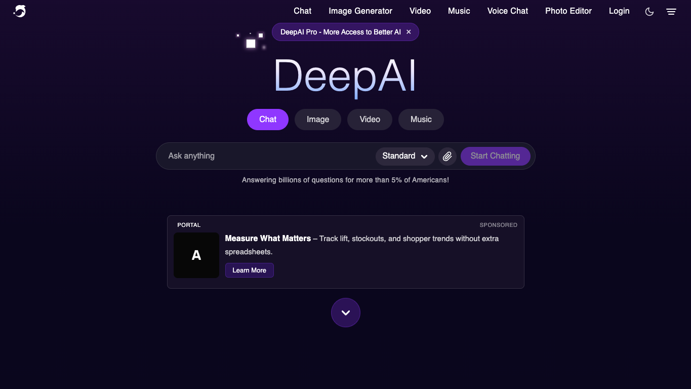 DeepAI screenshot