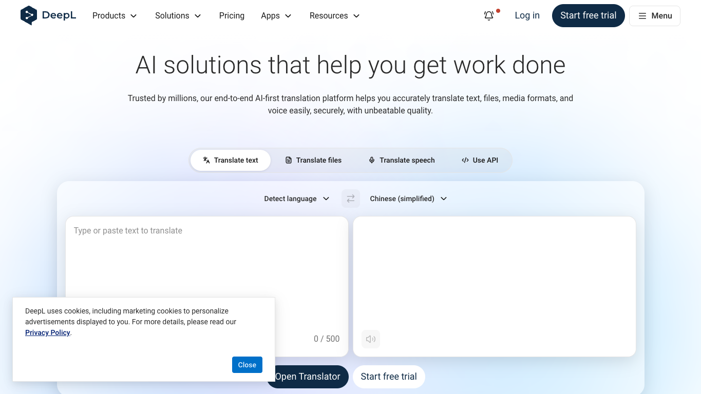 DeepL screenshot