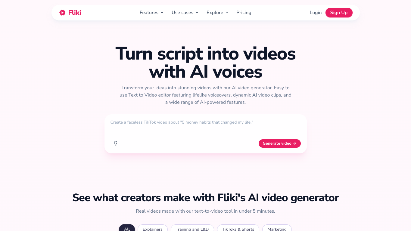 Fliki screenshot