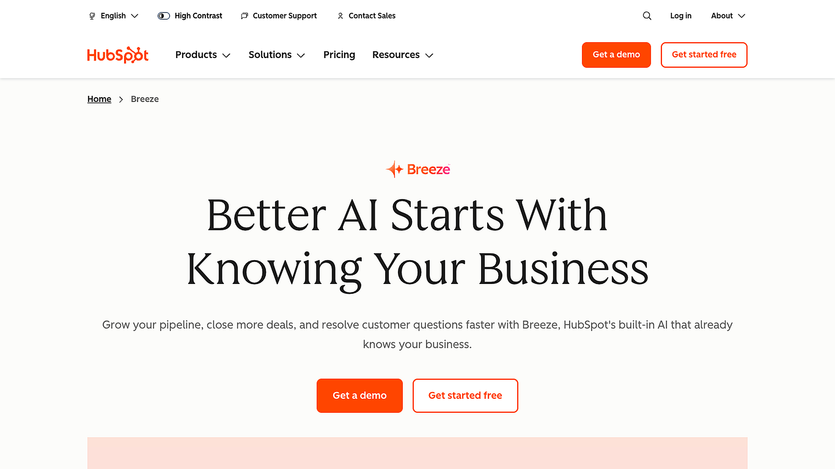 HubSpot AI screenshot