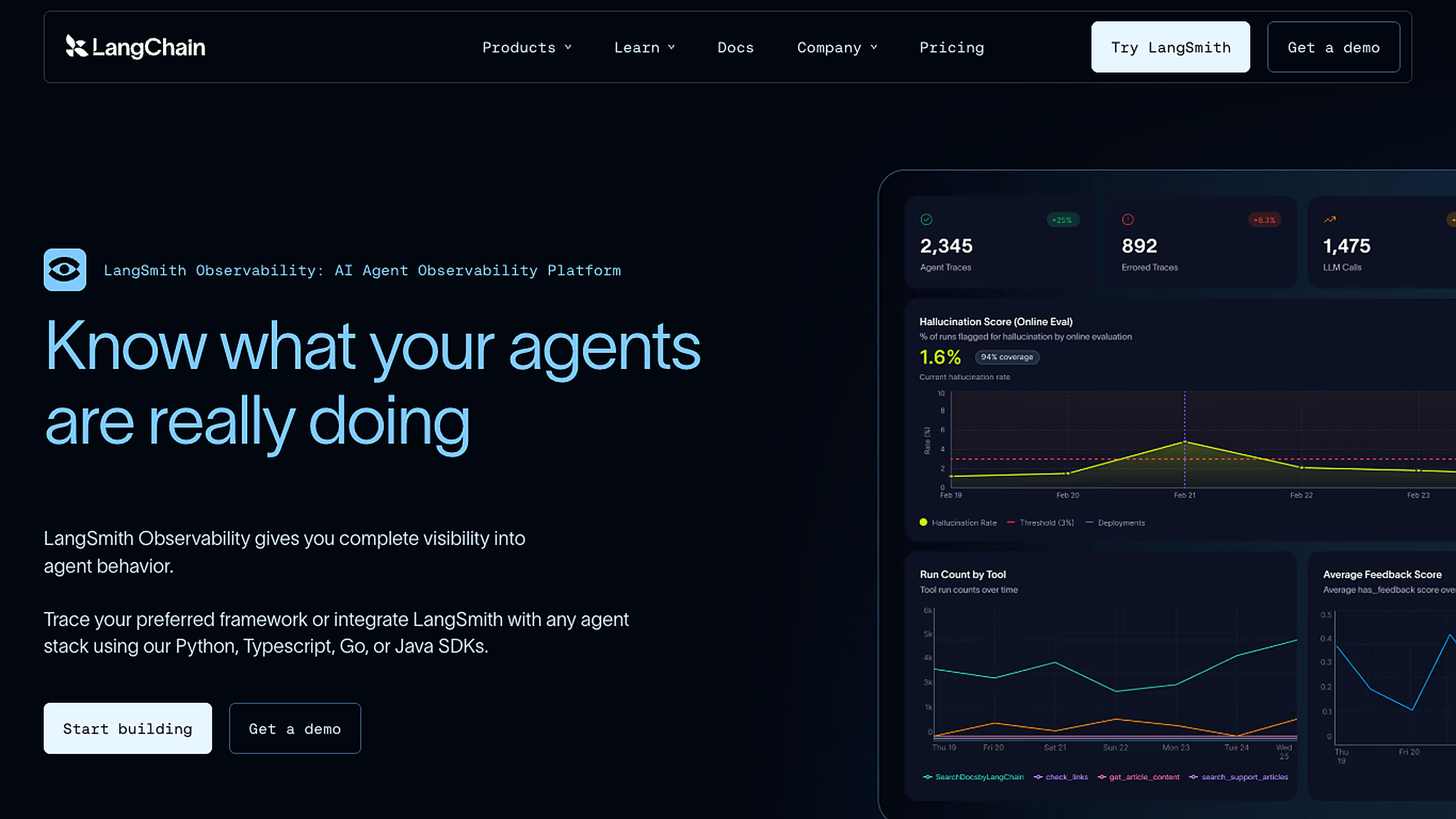 LangSmith screenshot
