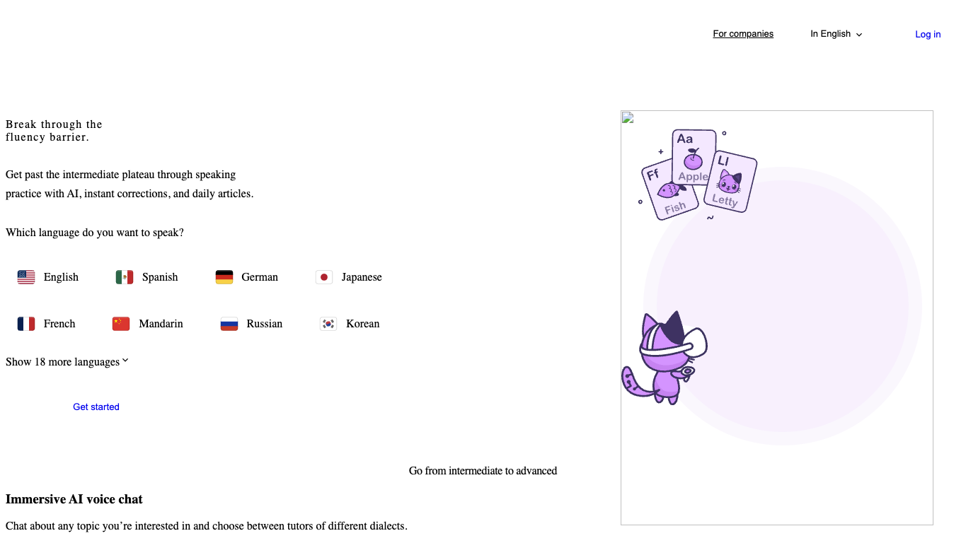 Lingolette screenshot