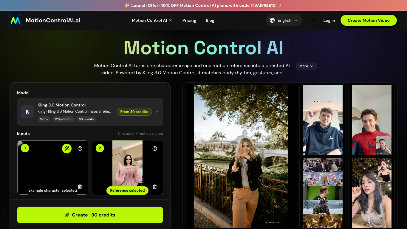 MotionControlAI.ai screenshot