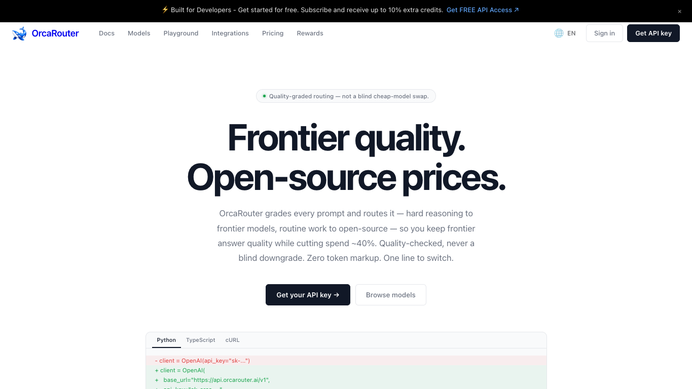 OrcaRouter screenshot
