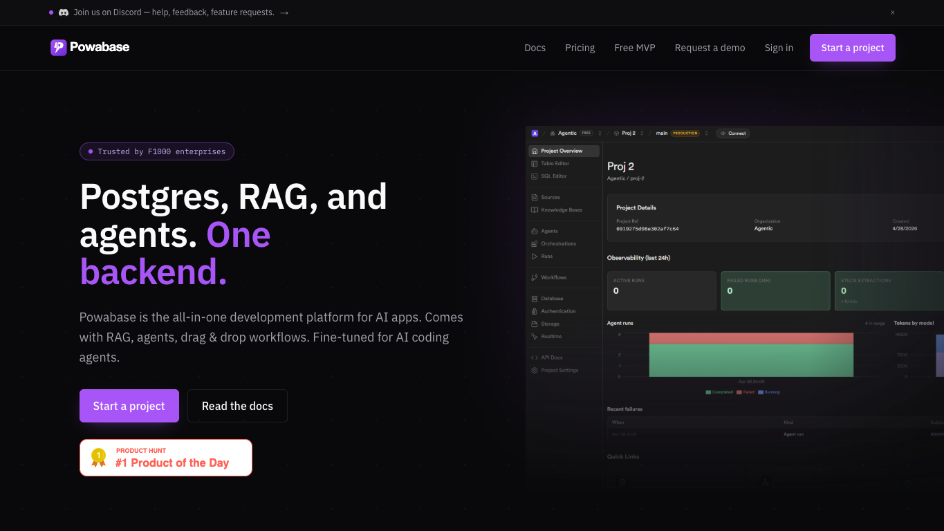 Powabase screenshot