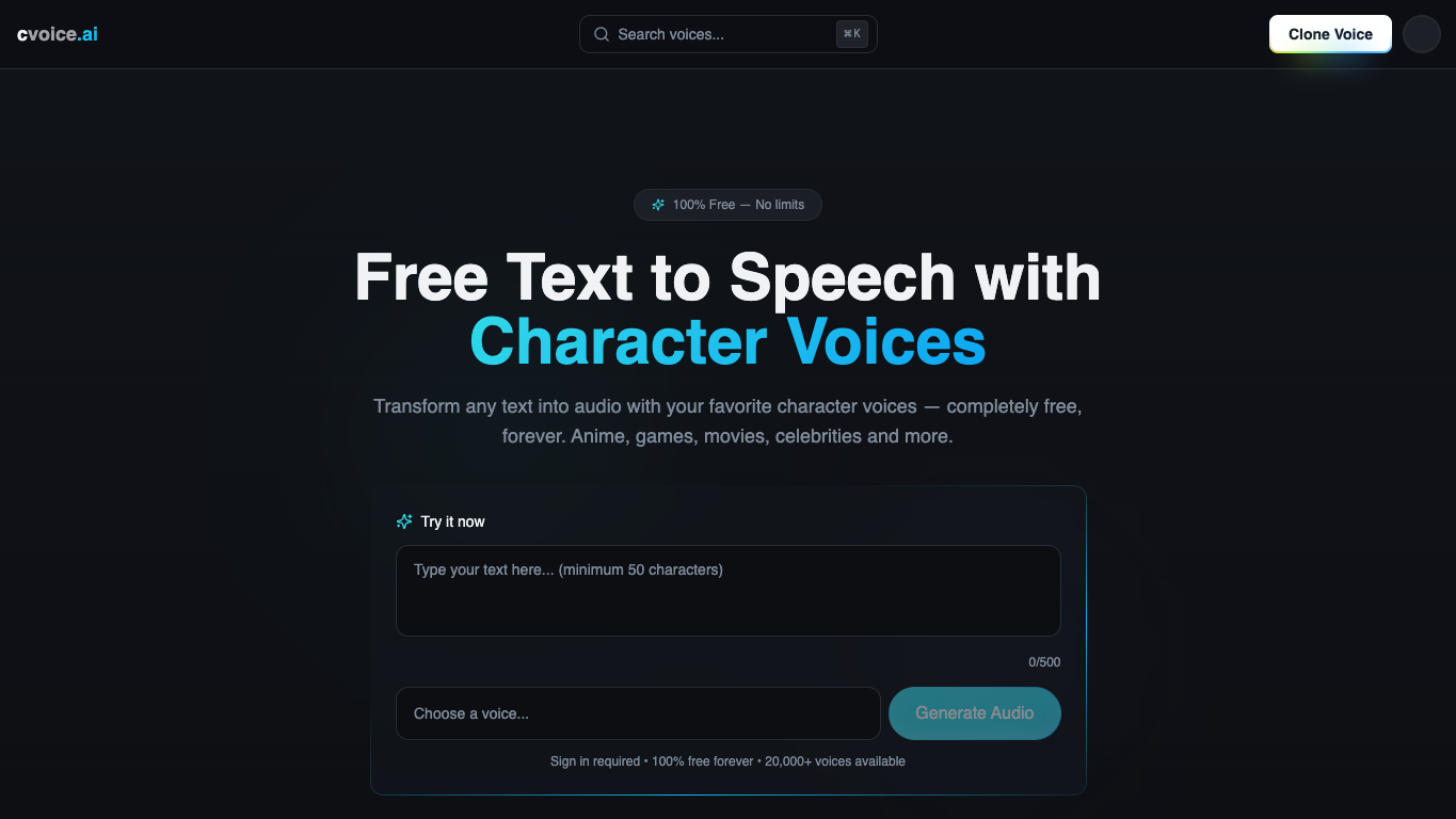 cvoice.ai screenshot