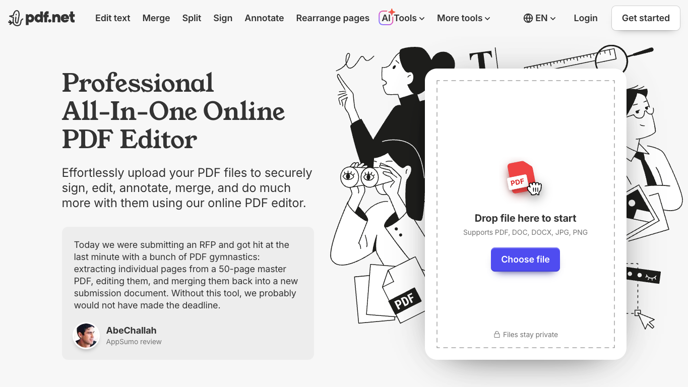 pdf.net screenshot